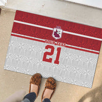 Queensland Tonga Custom Rubber Doormat QLD with Tongan Ngatu Pattern