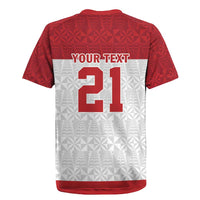 Queensland Tonga Custom Rugby Jersey QLD with Tongan Ngatu Pattern
