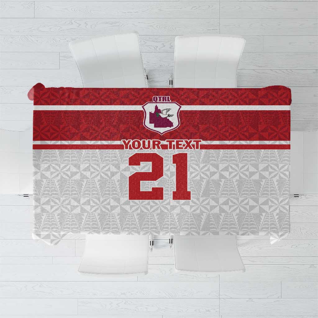 Queensland Tonga Custom Tablecloth QLD with Tongan Ngatu Pattern