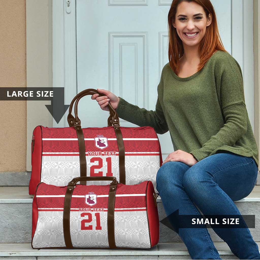 Queensland Tonga Custom Travel Bag QLD with Tongan Ngatu Pattern - Polynesian Pride