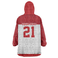 Queensland Tonga Custom Wearable Blanket Hoodie QLD with Tongan Ngatu Pattern LT9 - Polynesian Pride