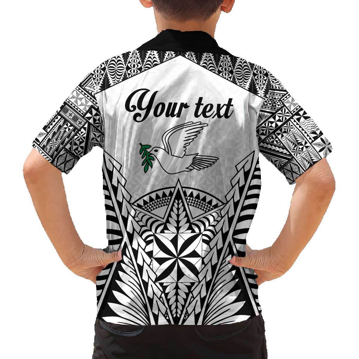Personalised Tonga 676 Family Matching Off The Shoulder Long Sleeve Dress and Hawaiian Shirt Tribal Kupesi Ngatu Unique LT9 - Polynesian Pride