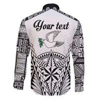 Personalised Tonga 676 Family Matching Off The Shoulder Long Sleeve Dress and Hawaiian Shirt Tribal Kupesi Ngatu Unique LT9 - Polynesian Pride