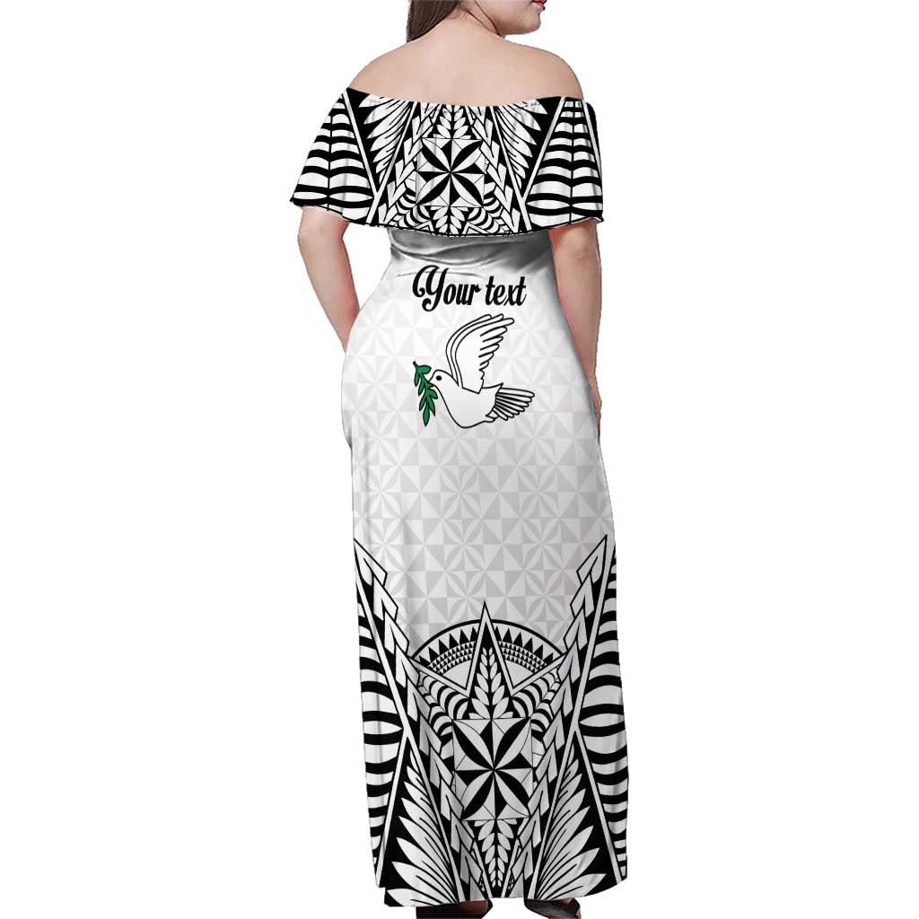 Personalised Tonga 676 Family Matching Off Shoulder Maxi Dress and Hawaiian Shirt Tribal Kupesi Ngatu Unique LT9 - Polynesian Pride