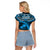 Fiji Rugby Raglan Cropped T Shirt Go Fijian Tapa Arty with World Cup Vibe LT9 - Polynesian Pride