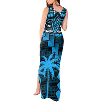 Custom Fiji Rugby Tank Maxi Dress Go Fijian Tapa Arty with World Cup Vibe LT9 - Polynesian Pride