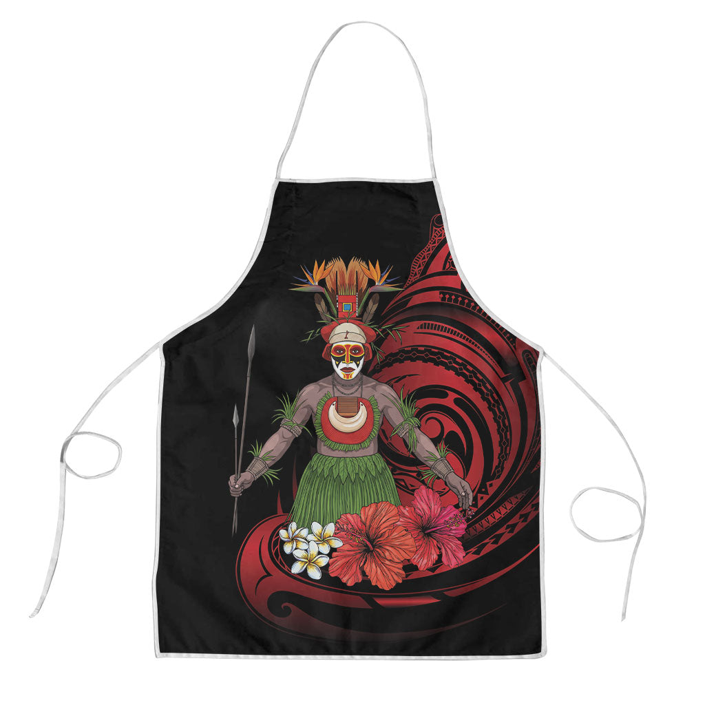 Huli Wigmen Tribe Hela Province Apron Papua New Guinea Indigenous Pattern LT9 Black - Polynesian Pride