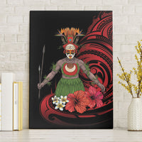 Huli Wigmen Tribe Hela Province Canvas Wall Art Papua New Guinea Indigenous Pattern LT9 Without Frame Black - Polynesian Pride