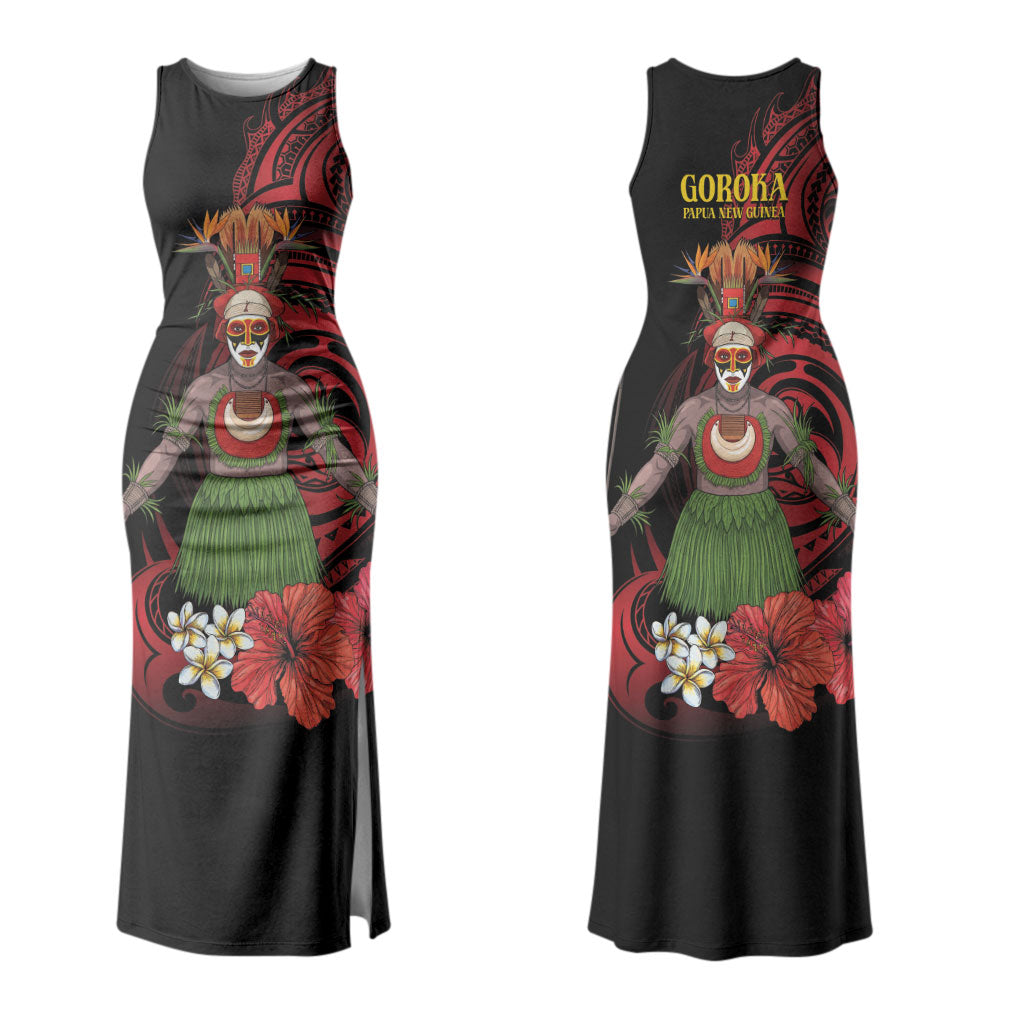 Huli Wigmen Tribe Hela Province Couples Matching Tank Maxi Dress and Hawaiian Shirt Papua New Guinea Indigenous Pattern LT9 - Polynesian Pride