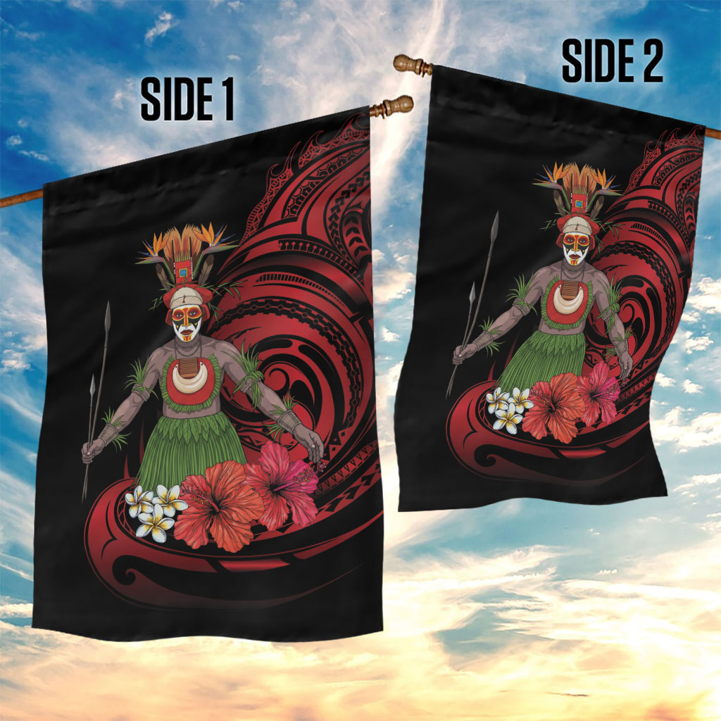 Huli Wigmen Tribe Hela Province Garden Flag Papua New Guinea Indigenous Pattern LT9 - Polynesian Pride