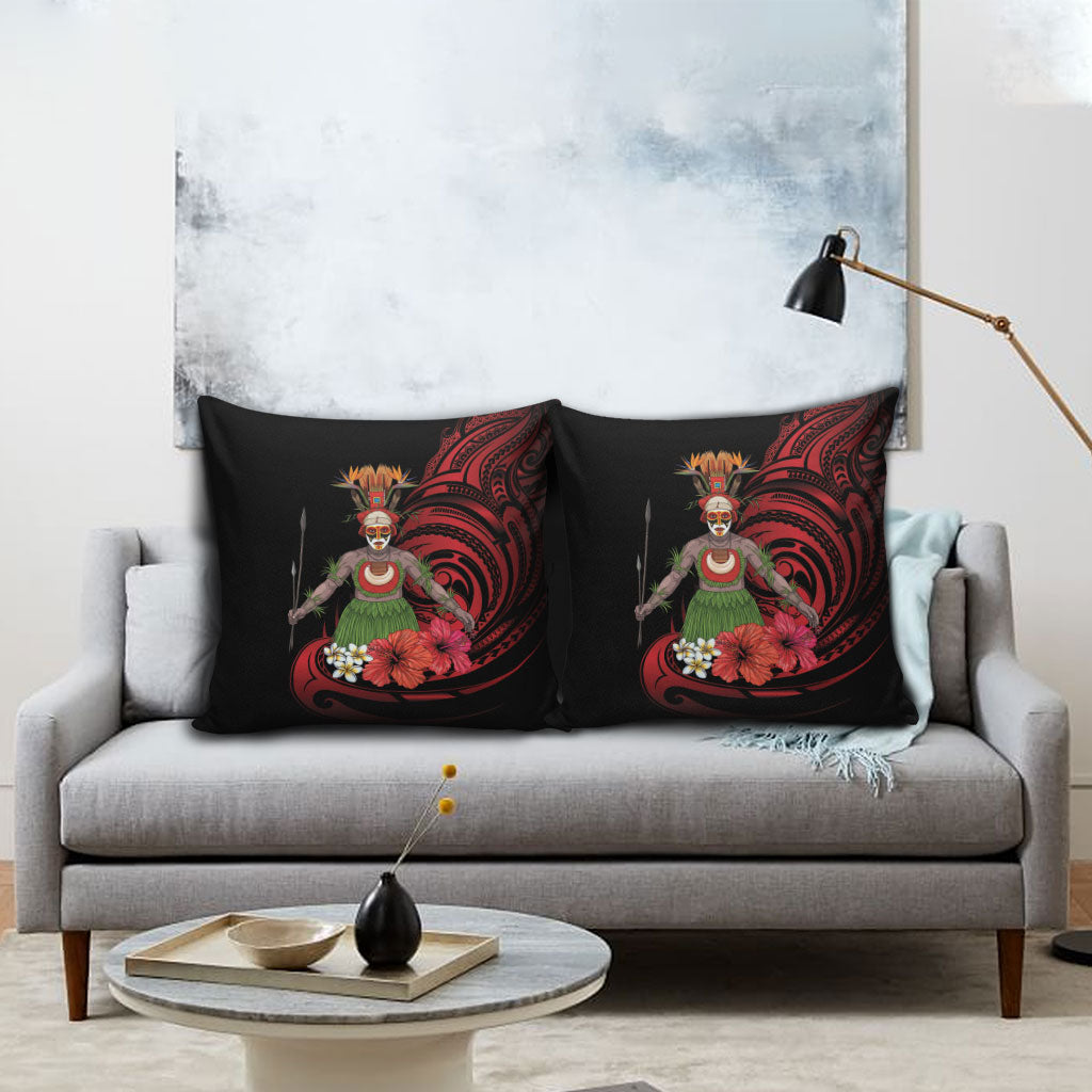 Huli Wigmen Tribe Hela Province Pillow Cover Papua New Guinea Indigenous Pattern LT9 - Polynesian Pride