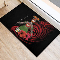 Huli Wigmen Tribe Hela Province Rubber Doormat Papua New Guinea Indigenous Pattern LT9 - Polynesian Pride
