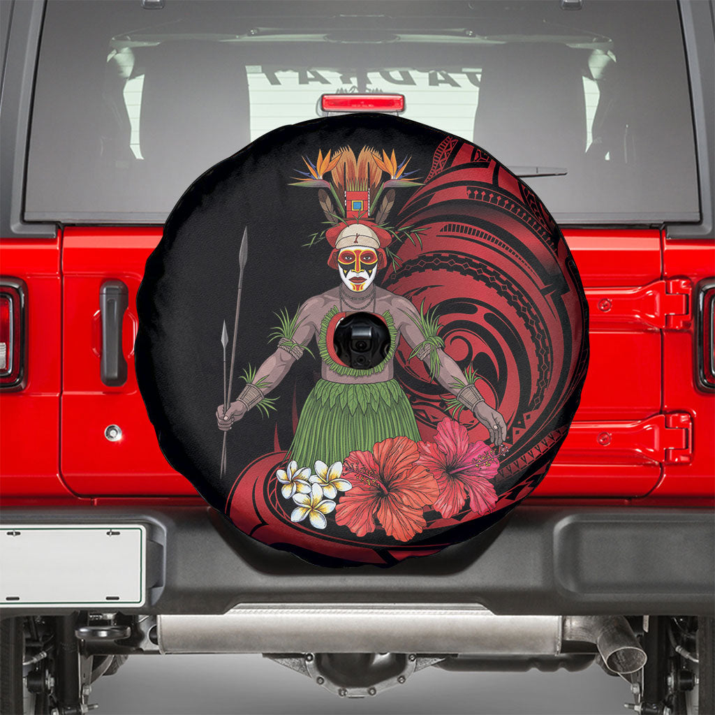 Huli Wigmen Tribe Hela Province Spare Tire Cover Papua New Guinea Indigenous Pattern LT9 - Polynesian Pride
