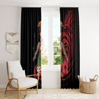 Huli Wigmen Tribe Hela Province Window Curtain Papua New Guinea Indigenous Pattern LT9 - Polynesian Pride