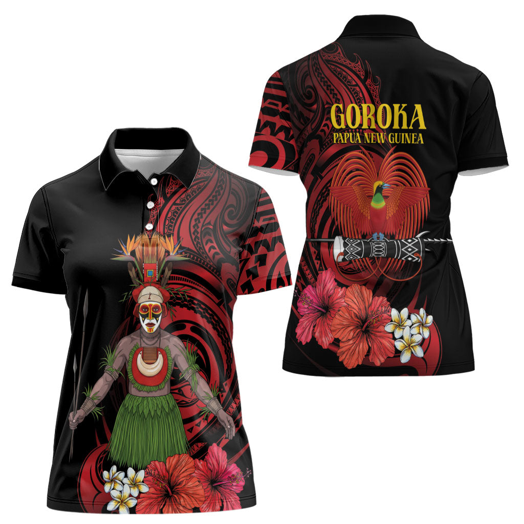 Huli Wigmen Tribe Hela Province Women Polo Shirt Papua New Guinea Indigenous Pattern LT9 - Polynesian Pride