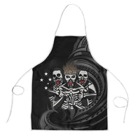 Skeleton Tribe Simbu Province Apron Papua New Guinea Indigenous Pattern LT9 Black - Polynesian Pride