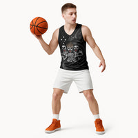Skeleton Tribe Simbu Province Basketball Jersey Papua New Guinea Indigenous Pattern LT9 - Polynesian Pride