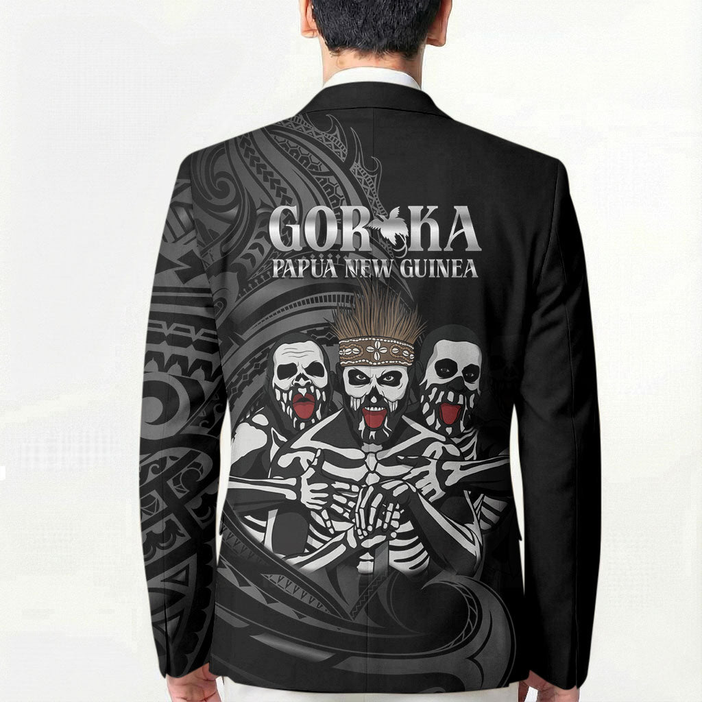 Skeleton Tribe Simbu Province Blazer Papua New Guinea Indigenous Pattern LT9 - Polynesian Pride