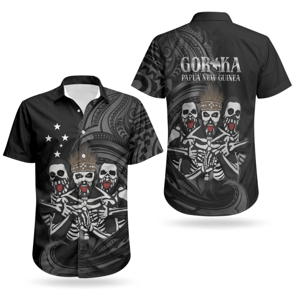 Skeleton Tribe Simbu Province Couples Matching Puletasi and Hawaiian Shirt Papua New Guinea Indigenous Pattern LT9 - Polynesian Pride