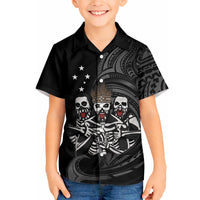 Skeleton Tribe Simbu Province Hawaiian Shirt Papua New Guinea Indigenous Pattern LT9 - Polynesian Pride