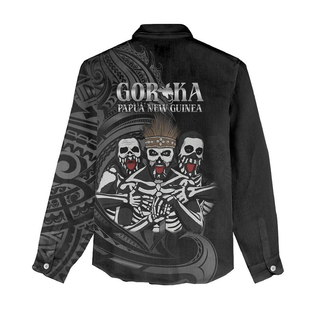 Skeleton Tribe Simbu Province Women Casual Shirt Papua New Guinea Indigenous Pattern LT9 - Polynesian Pride
