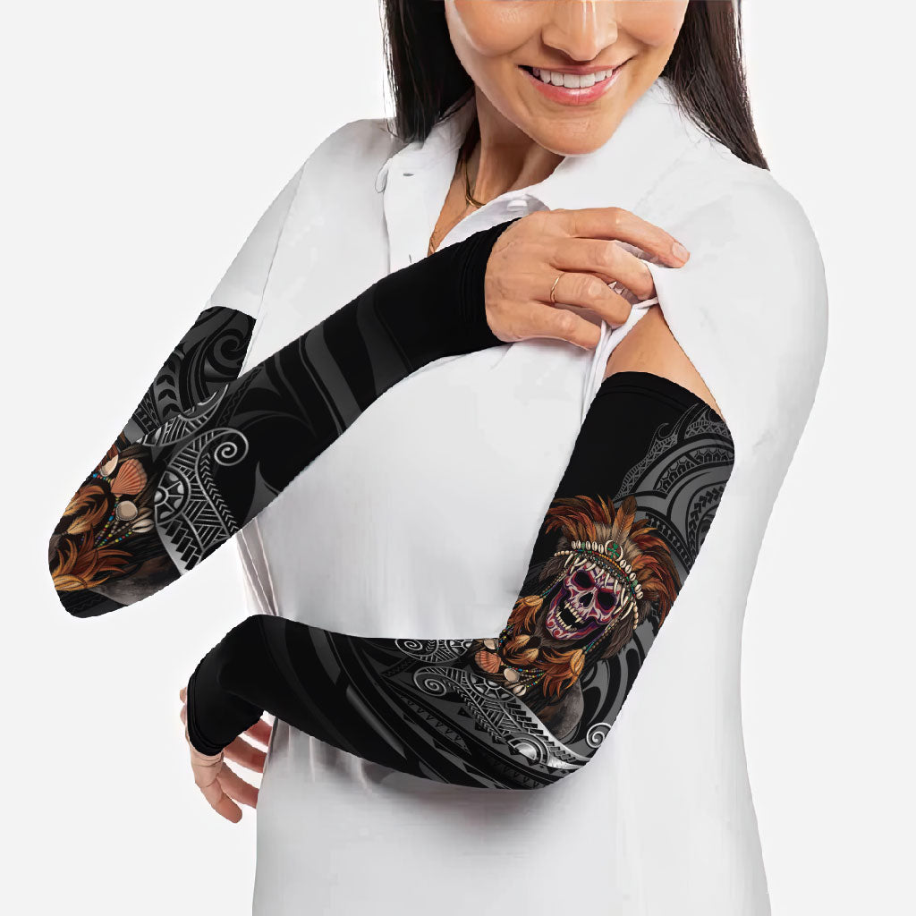 Mokomoko Tribe Eastern Highlands Province Arm Sleeves Papua New Guinea Indigenous Pattern LT9 - Polynesian Pride