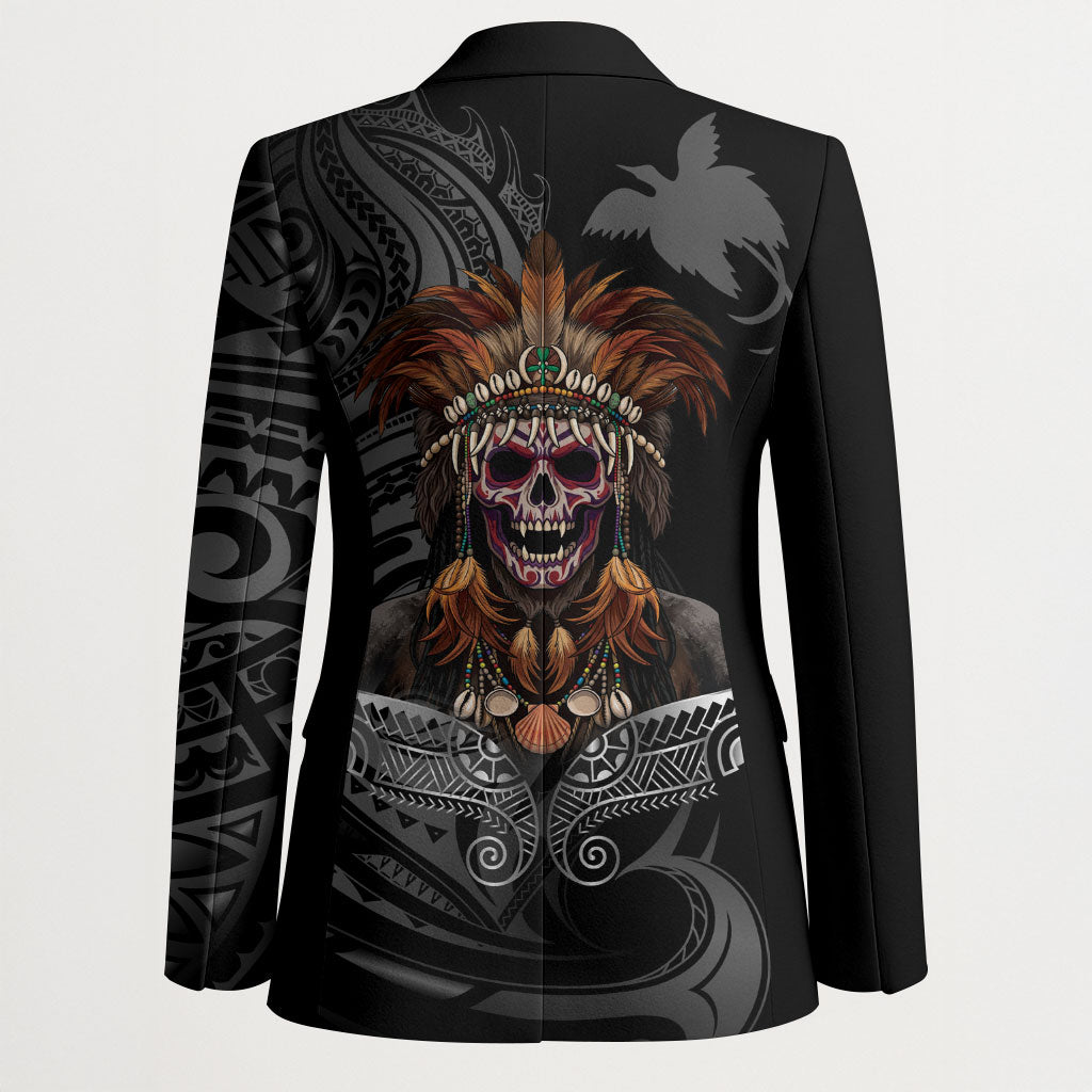 Mokomoko Tribe Eastern Highlands Province Blazer Papua New Guinea Indigenous Pattern LT9 - Polynesian Pride