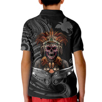 Mokomoko Tribe Eastern Highlands Province Kid Polo Shirt Papua New Guinea Indigenous Pattern LT9 - Polynesian Pride