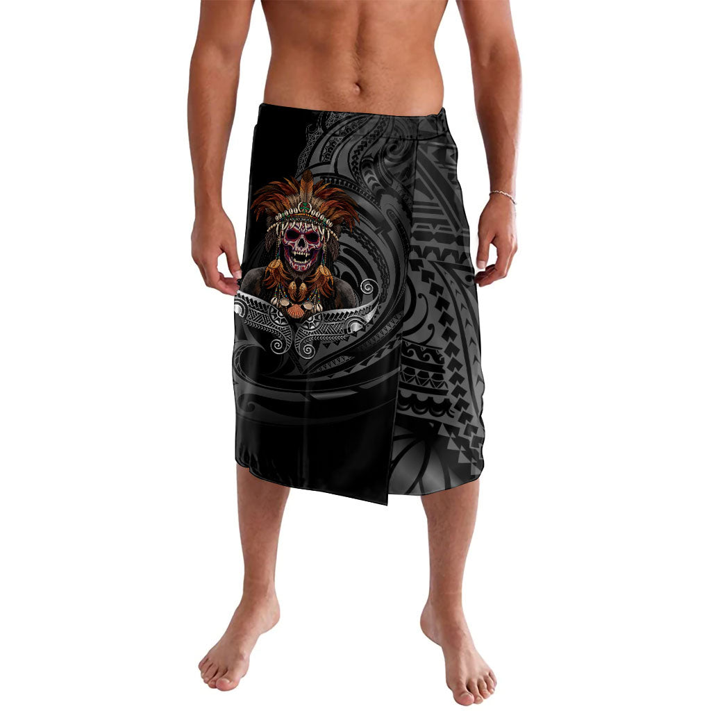 Mokomoko Tribe Eastern Highlands Province Lavalava Papua New Guinea Indigenous Pattern LT9 Black - Polynesian Pride