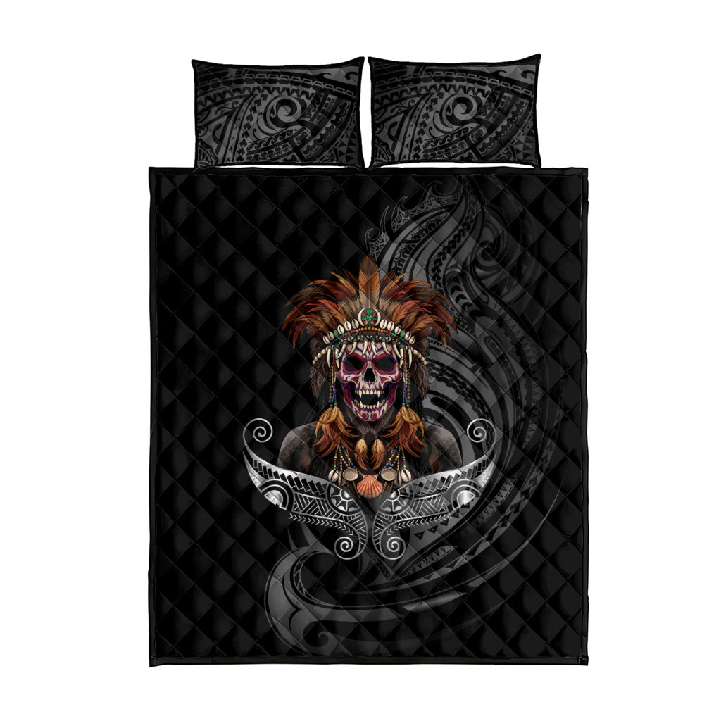 Mokomoko Tribe Eastern Highlands Province Quilt Bed Set Papua New Guinea Indigenous Pattern LT9 - Polynesian Pride