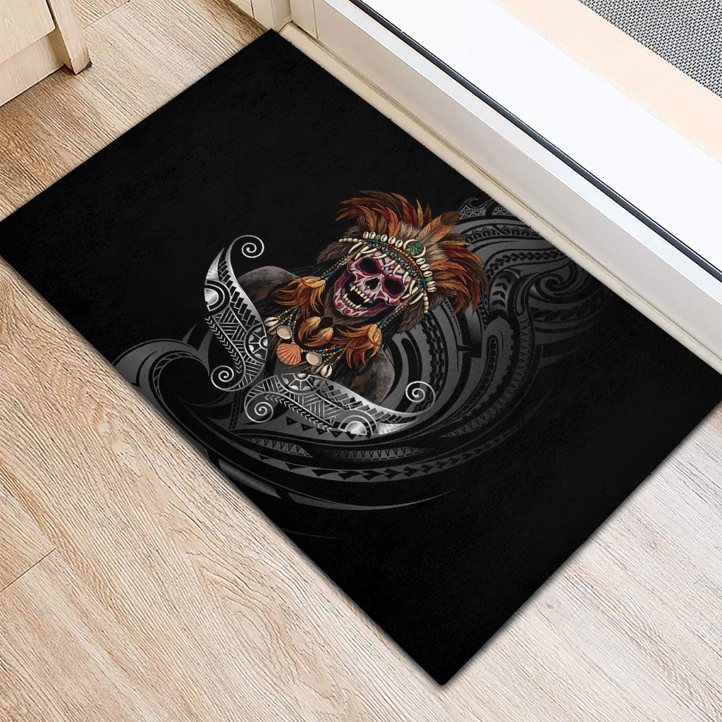 Mokomoko Tribe Eastern Highlands Province Rubber Doormat Papua New Guinea Indigenous Pattern LT9 - Polynesian Pride