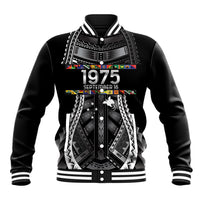 Independen Stet bilong Papua Niugini 1975 Baseball Jacket Black Tribal Papua New Guinea Province Flag LT9 Unisex Black - Polynesian Pride