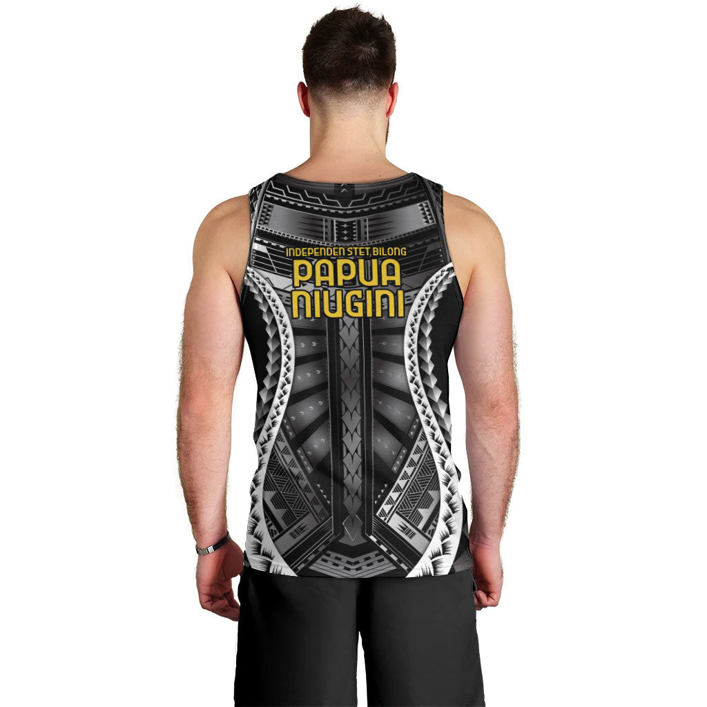 Independen Stet bilong Papua Niugini 1975 Men Tank Top Black Tribal Papua New Guinea Province Flag LT9 - Polynesian Pride