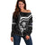 New Zealand Aotearoa Rugby Off Shoulder Sweater Black Fern Maori Tribal Sporty Style LT9 Women Black - Polynesian Pride