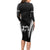 New Zealand Aotearoa Rugby Long Sleeve Bodycon Dress Haka Dance Mixed Silver Fern Sporty Style LT9 - Polynesian Pride
