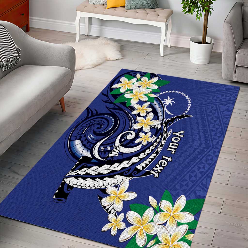 FSM Chuuk State Polynesian Shark Tattoo Personalised Area Rug LT9 - Polynesian Pride