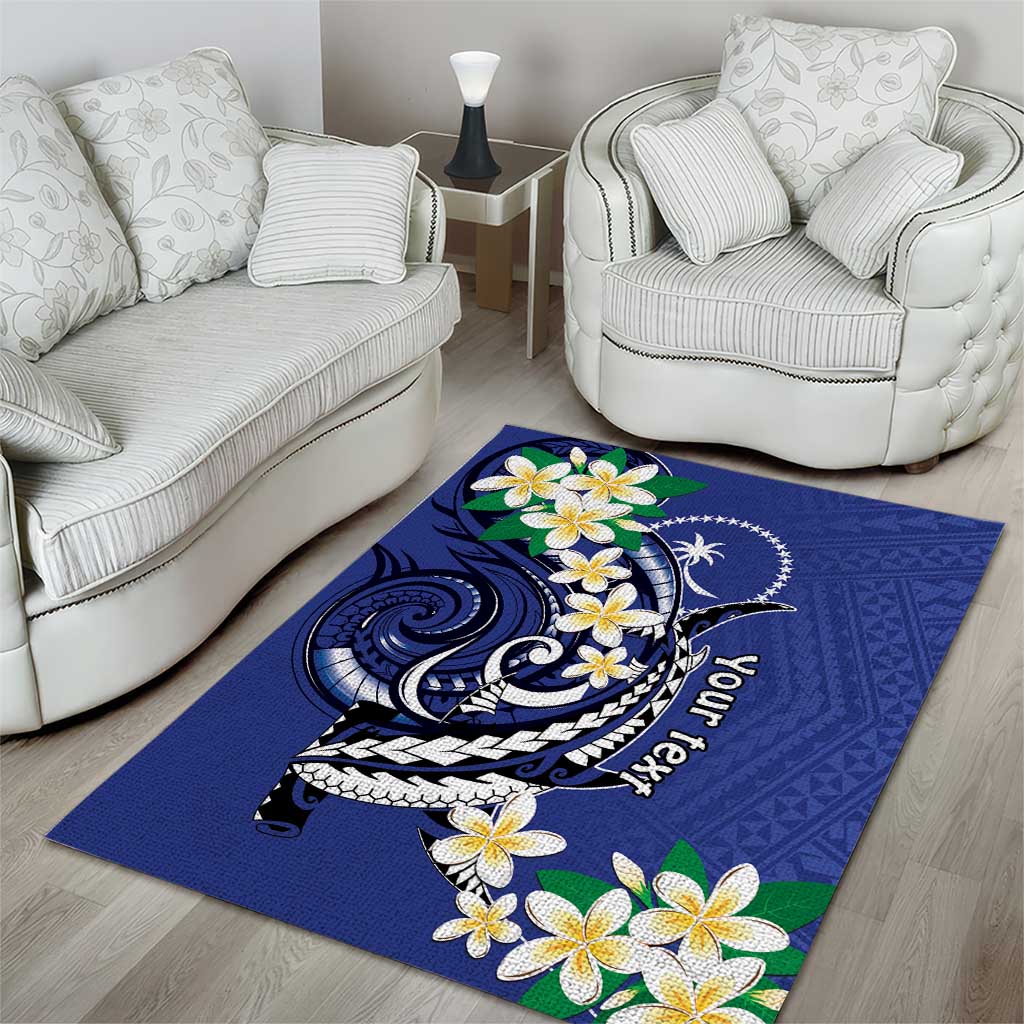 FSM Chuuk State Polynesian Shark Tattoo Personalised Area Rug LT9 - Polynesian Pride