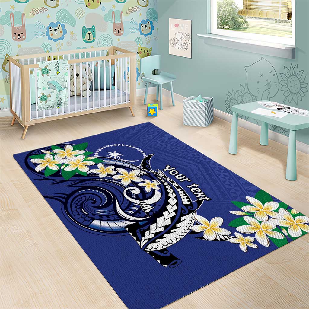 FSM Chuuk State Polynesian Shark Tattoo Personalised Area Rug LT9 - Polynesian Pride