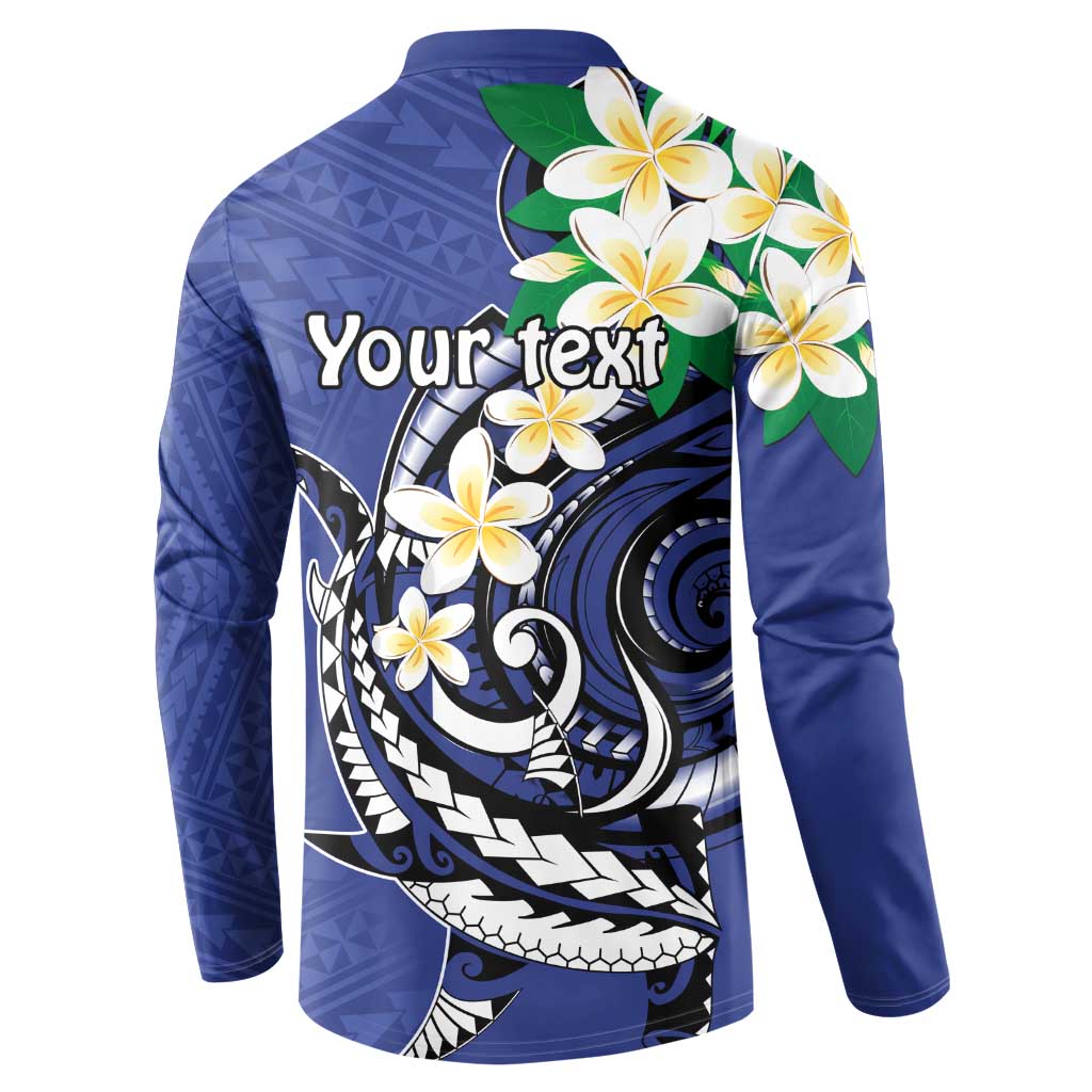FSM Chuuk State Polynesian Shark Tattoo Personalised Button Sweatshirt LT9 - Polynesian Pride