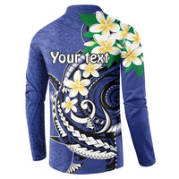 FSM Chuuk State Polynesian Shark Tattoo Personalised Button Sweatshirt LT9 - Polynesian Pride