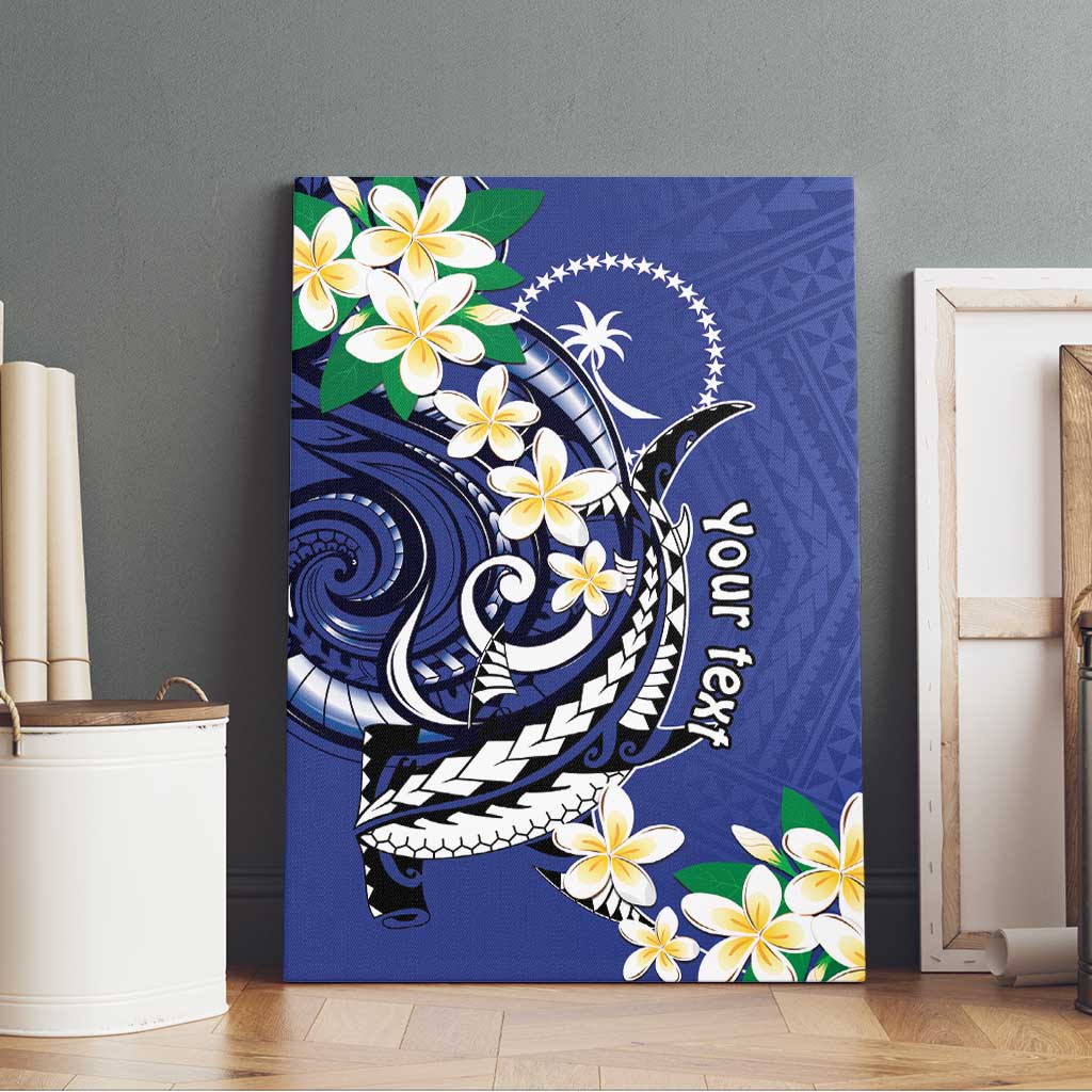 FSM Chuuk State Polynesian Shark Tattoo Personalised Canvas Wall Art LT9 - Polynesian Pride