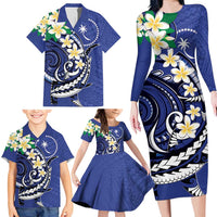 FSM Chuuk State Polynesian Shark Tattoo Personalised Family Matching Long Sleeve Bodycon Dress and Hawaiian Shirt LT9 - Polynesian Pride