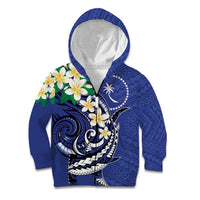FSM Chuuk State Polynesian Shark Tattoo Personalised Kid Hoodie LT9 Zip Hoodie Blue - Polynesian Pride