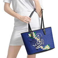 FSM Chuuk State Polynesian Shark Tattoo Personalised Leather Tote Bag LT9 - Polynesian Pride