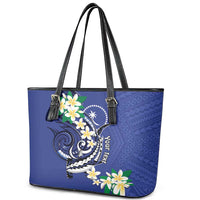 FSM Chuuk State Polynesian Shark Tattoo Personalised Leather Tote Bag LT9 - Polynesian Pride