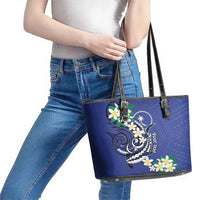 FSM Chuuk State Polynesian Shark Tattoo Personalised Leather Tote Bag LT9 - Polynesian Pride