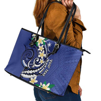FSM Chuuk State Polynesian Shark Tattoo Personalised Leather Tote Bag LT9 - Polynesian Pride