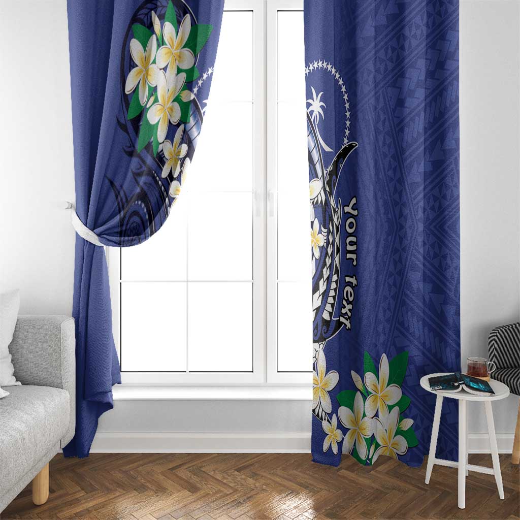 FSM Chuuk State Polynesian Shark Tattoo Personalised Window Curtain LT9 - Polynesian Pride