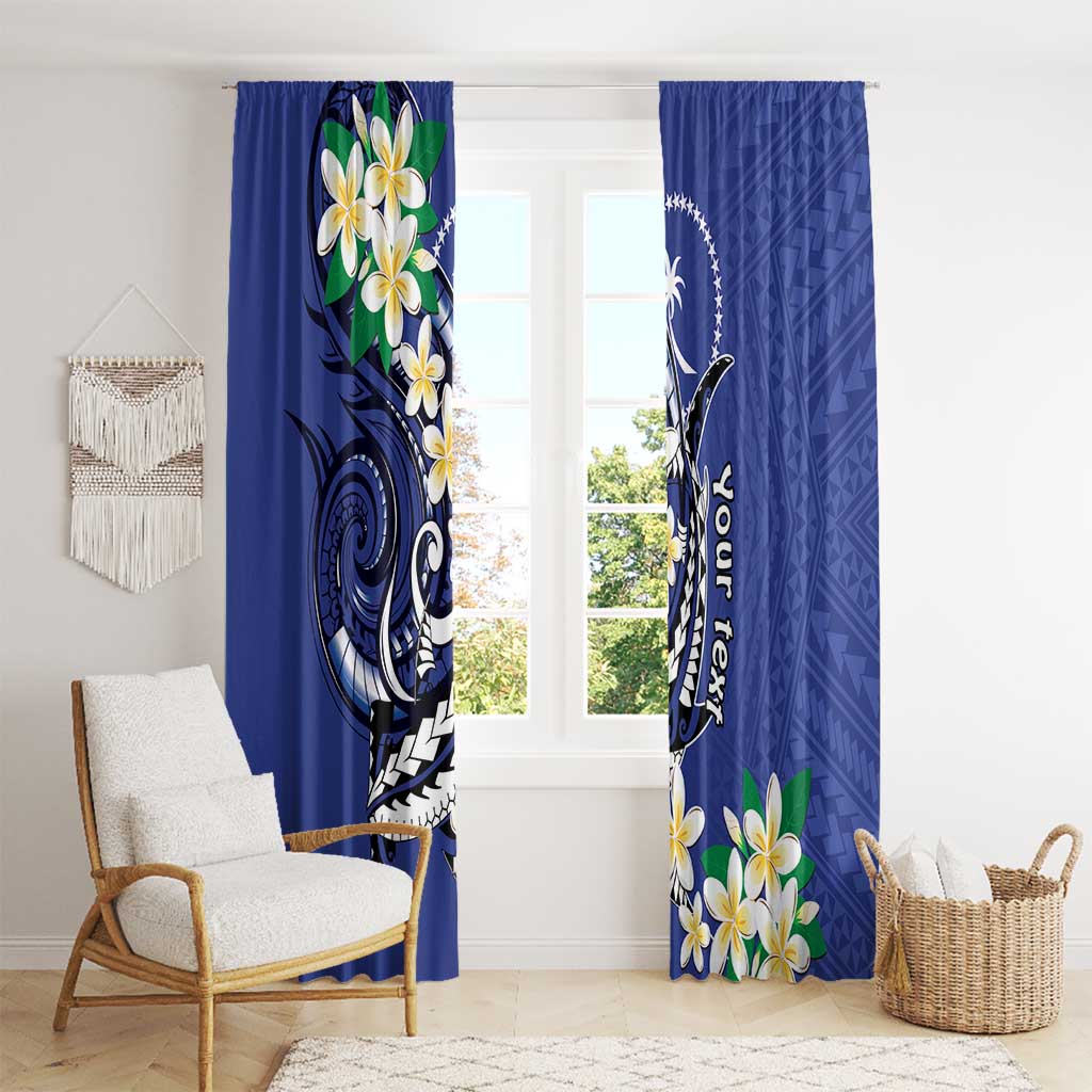 FSM Chuuk State Polynesian Shark Tattoo Personalised Window Curtain LT9 - Polynesian Pride