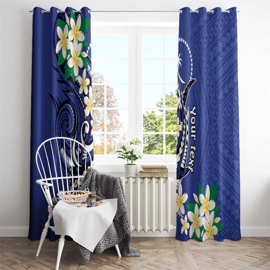 FSM Chuuk State Polynesian Shark Tattoo Personalised Window Curtain LT9 - Polynesian Pride